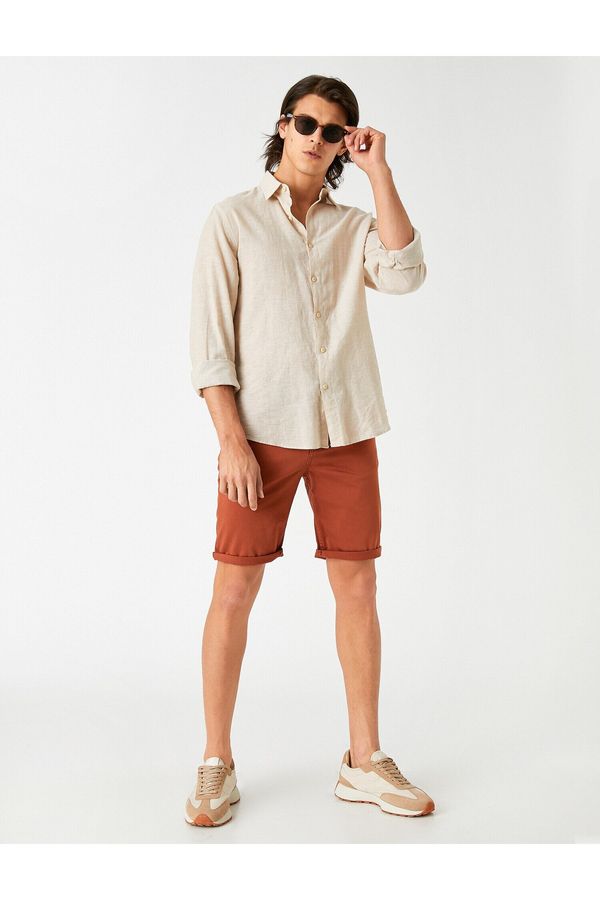 Koton Koton Shorts - Brown - Normal Waist