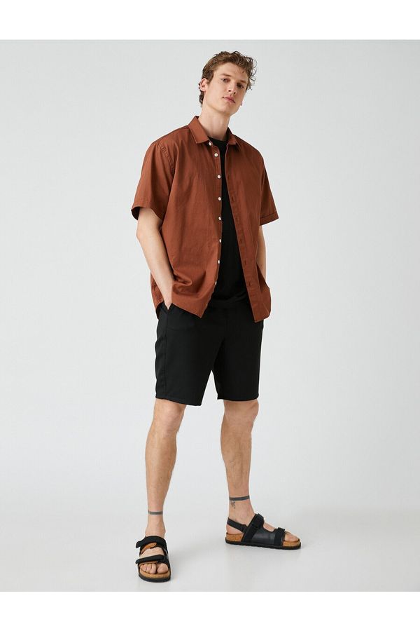 Koton Koton Shorts - Brown - Normal Waist