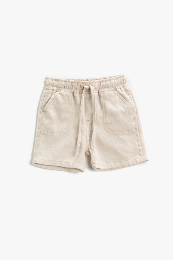 Koton Koton Shorts - Ecru - Normal Waist