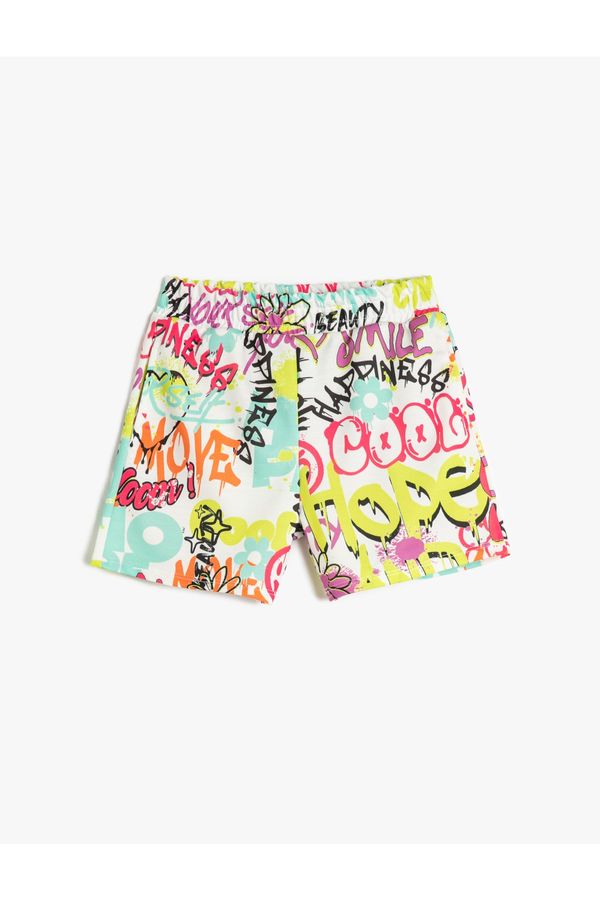 Koton Koton Shorts - Ecru - Normal Waist