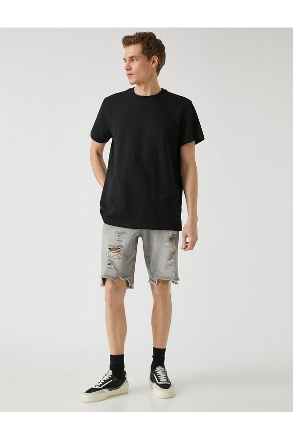 Koton Koton Shorts - Gray - Normal Waist