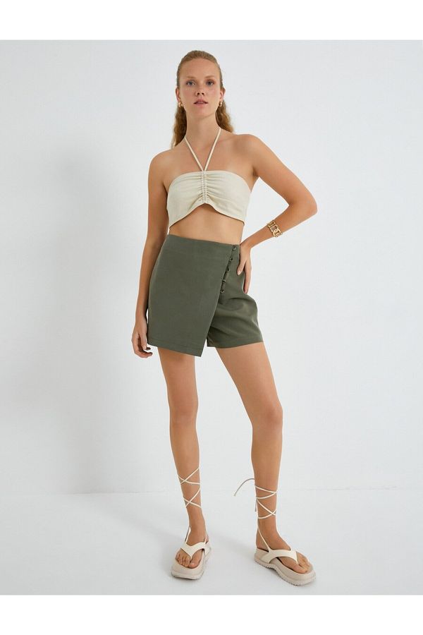 Koton Koton Shorts - Khaki - Normal Waist