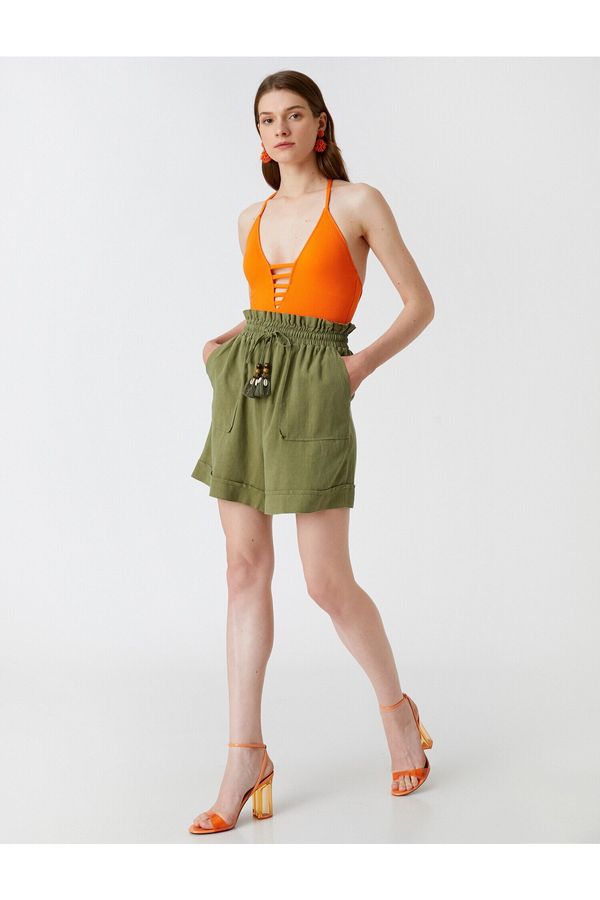 Koton Koton Shorts - Khaki - Normal Waist