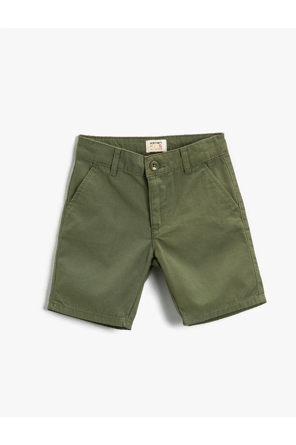 Koton Koton Shorts - Khaki - Normal Waist