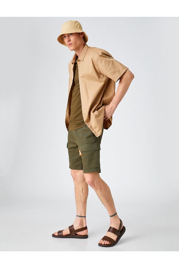 Koton Koton Shorts - Khaki - Normal Waist