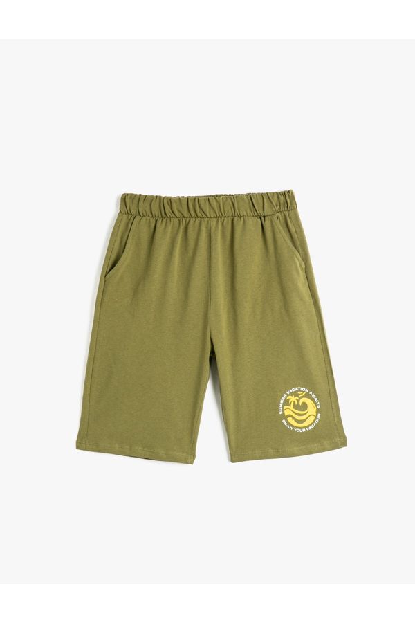 Koton Koton Shorts - Khaki - Normal Waist