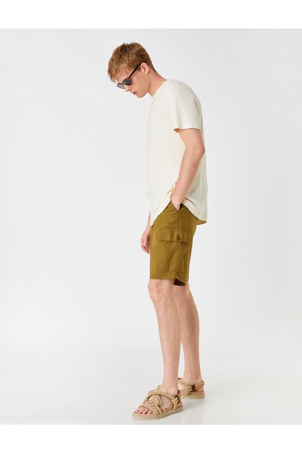 Koton Koton Shorts - Khaki - Normal Waist