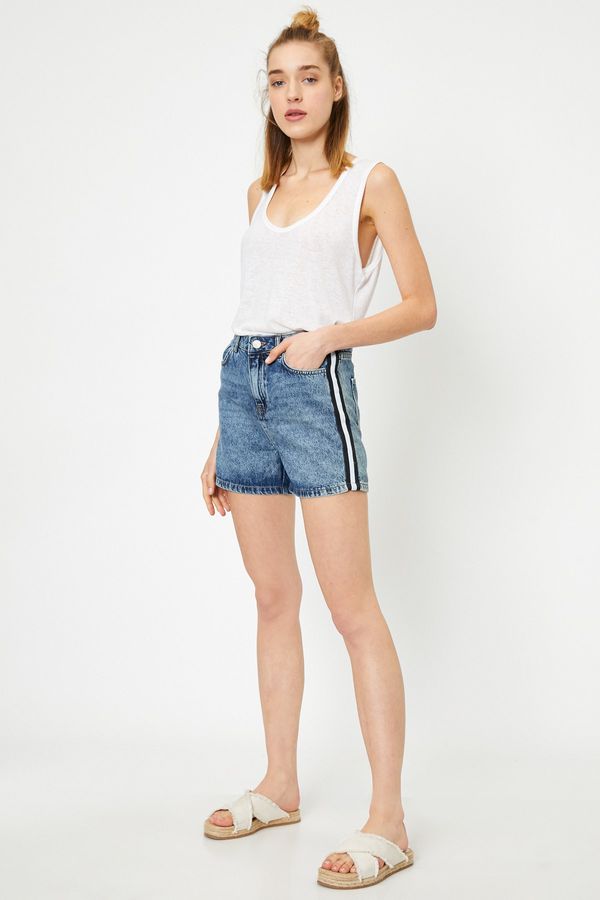 Koton Koton Shorts - Navy blue - Normal Waist