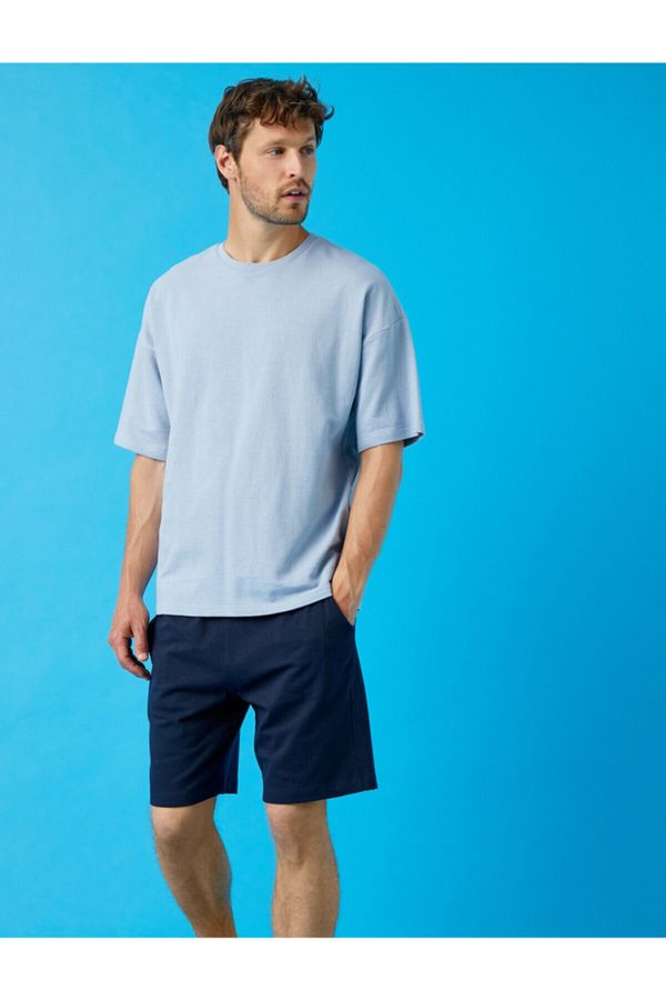 Koton Koton Shorts - Navy blue - Normal Waist