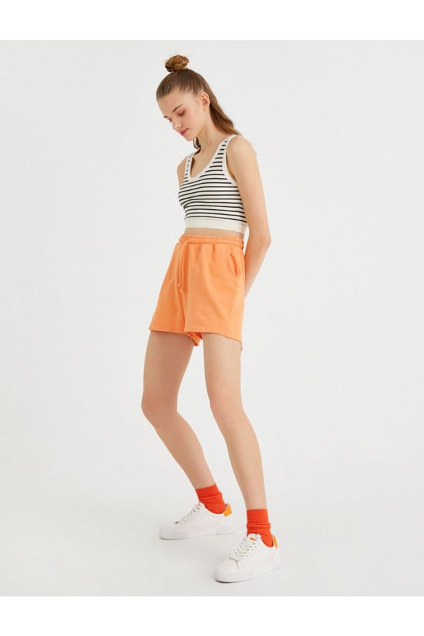 Koton Koton Shorts - Orange - Normal Waist