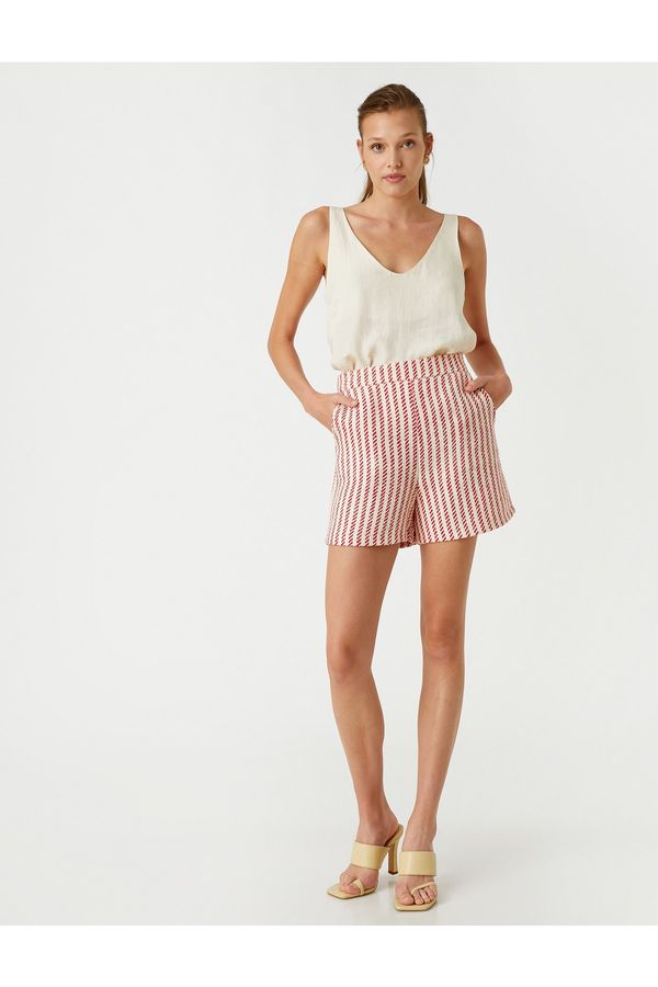 Koton Koton Shorts - Red - Normal Waist