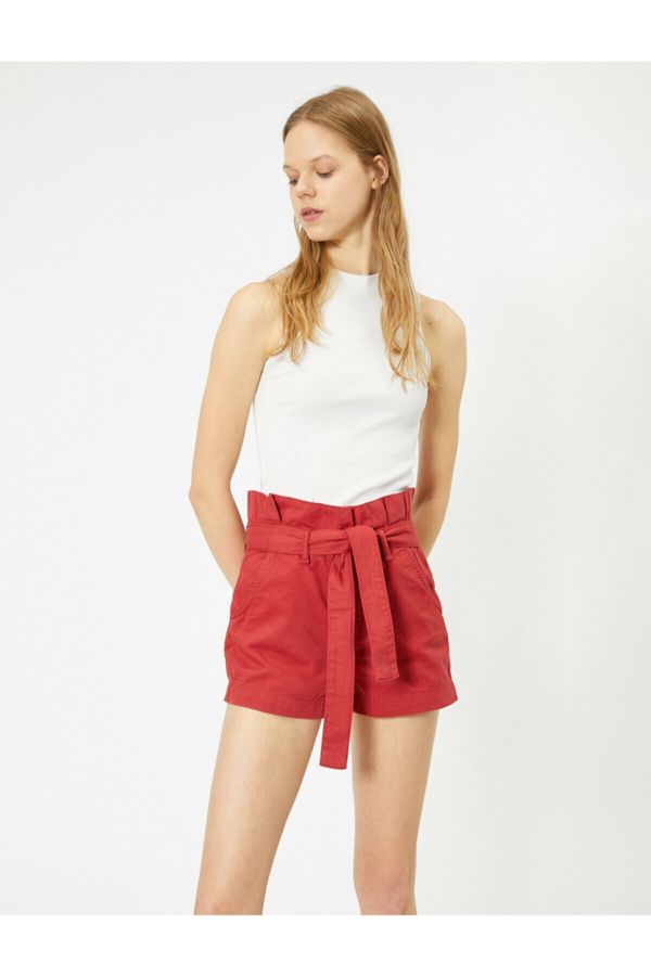 Koton Koton Shorts - Red - Normal Waist