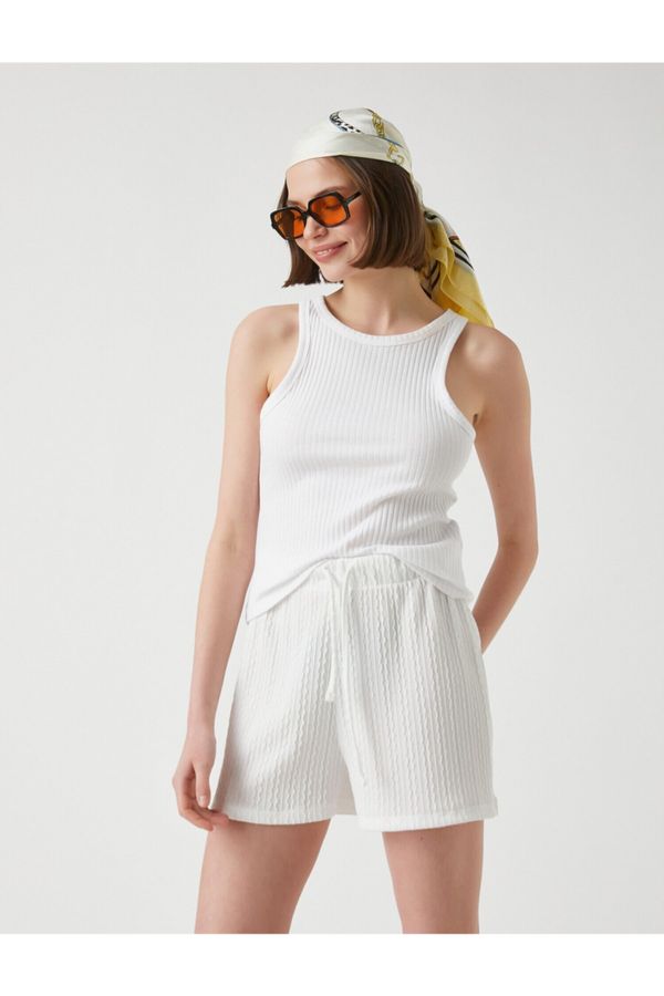 Koton Koton Shorts - White - High Waist