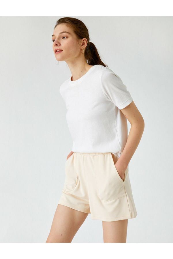 Koton Koton Shorts - White - Normal Waist