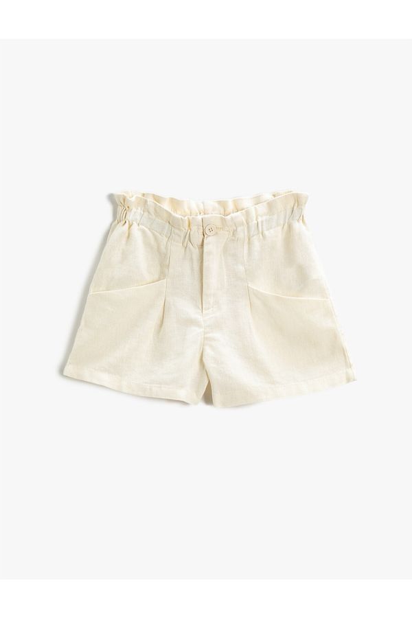 Koton Koton Shorts - White - Normal Waist
