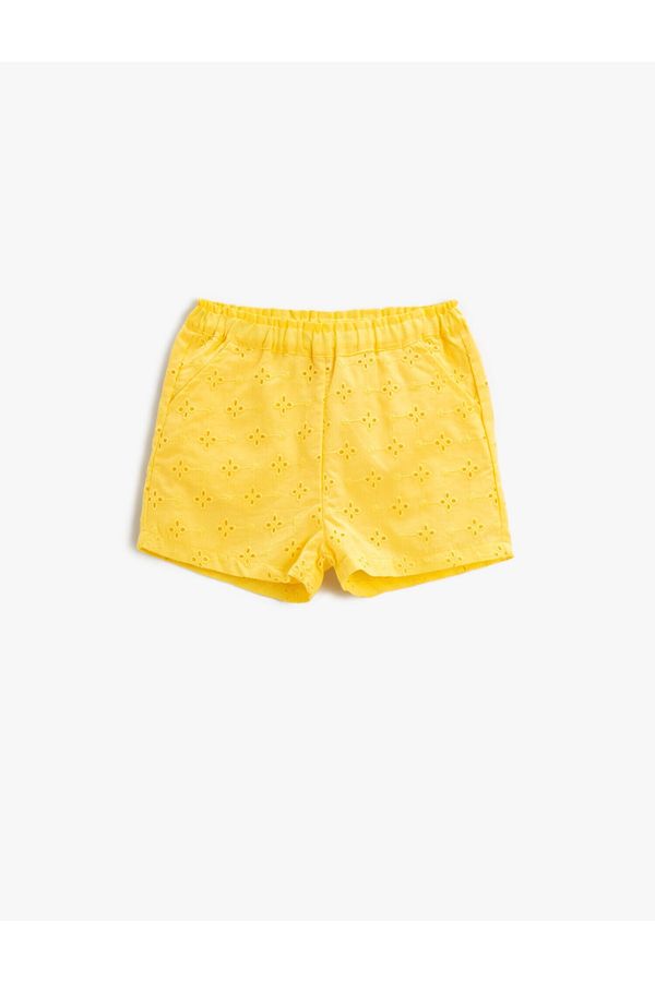 Koton Koton Shorts - Yellow - Normal Waist