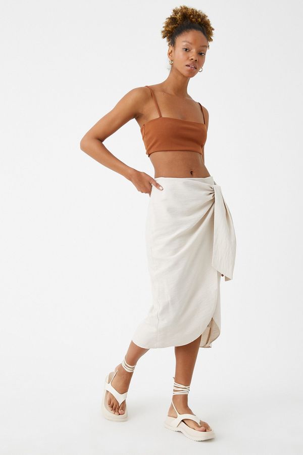 Koton Koton Skirt - Beige - Midi