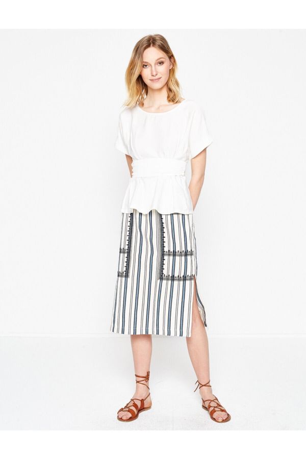 Koton Koton Skirt - Blue - Midi