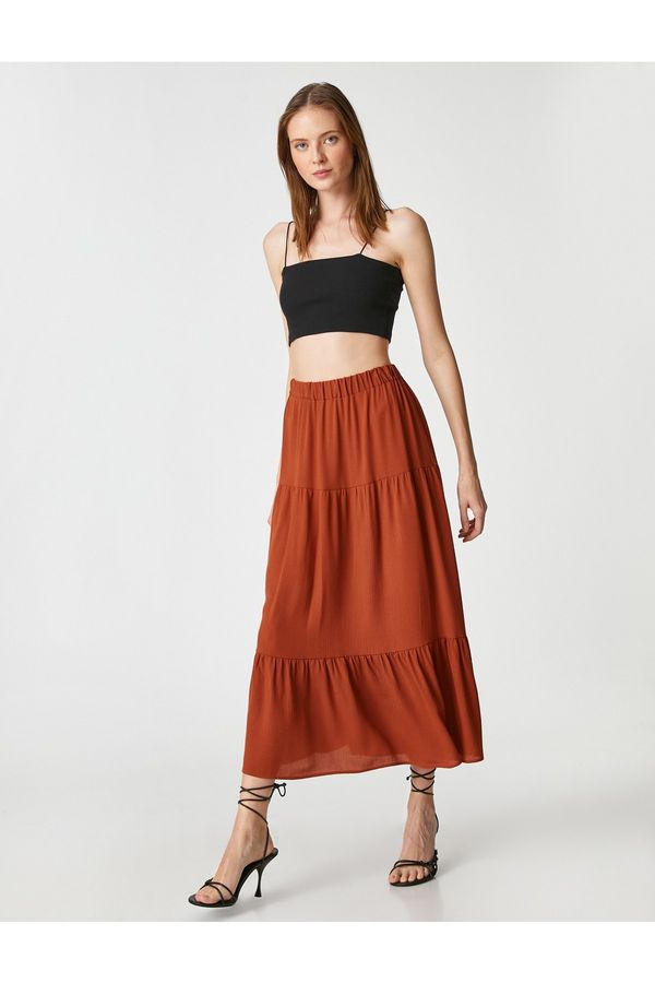 Koton Koton Skirt - Brown - Maxi