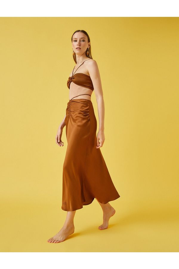 Koton Koton Skirt - Brown - Midi