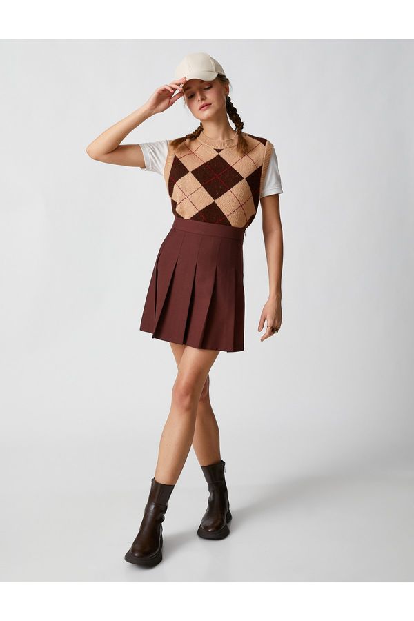 Koton Koton Skirt - Brown - Mini