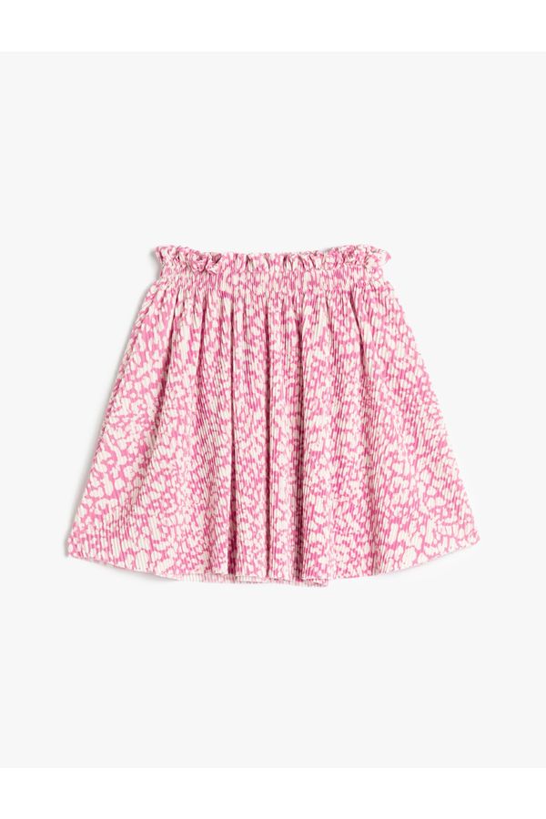 Koton Koton Skirt Floral Elastic Waist Pleated