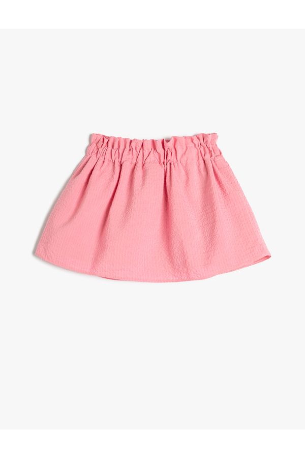 Koton Koton Skirt Waist Elastic Cotton Lined