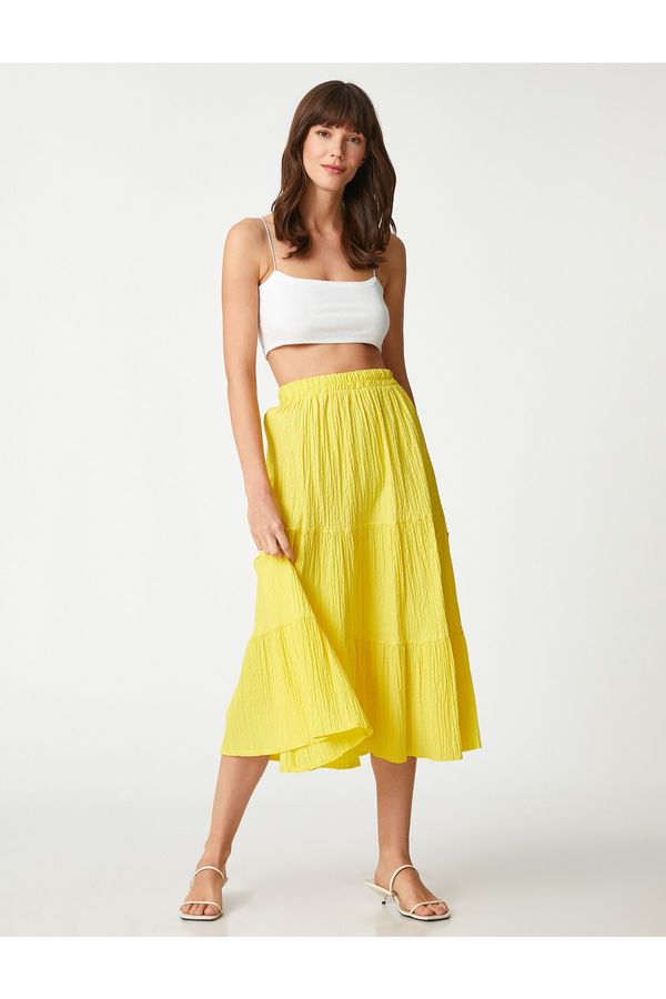 Koton Koton Skirt - Yellow - Maxi