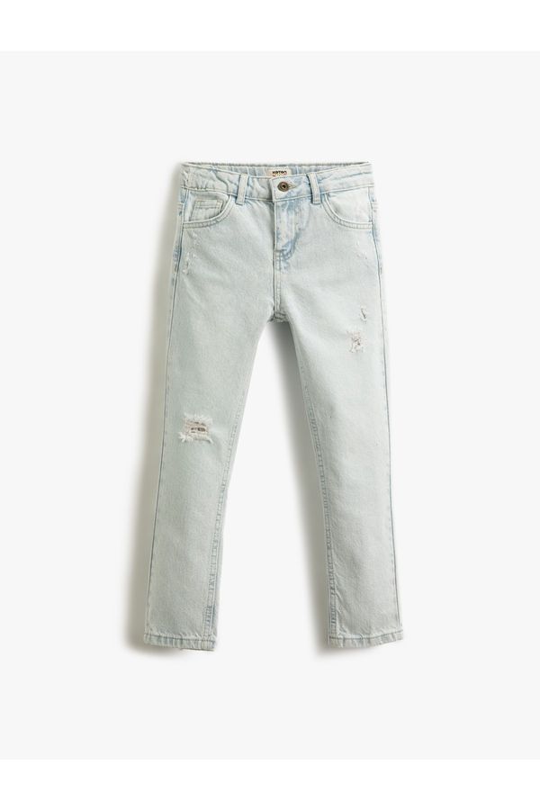 Koton Koton Slim Fit Jeans Worn Detailed Pocket Cotton