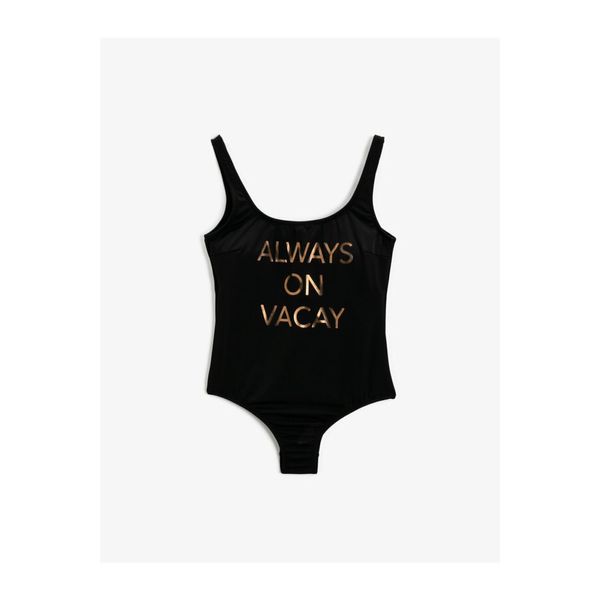 Koton Koton Slogan Printed Swimsuit