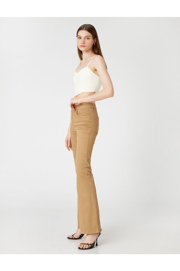 Koton Koton Spanish Leg Denim Trousers Slim Fit Normal Waist - Victoria Jean