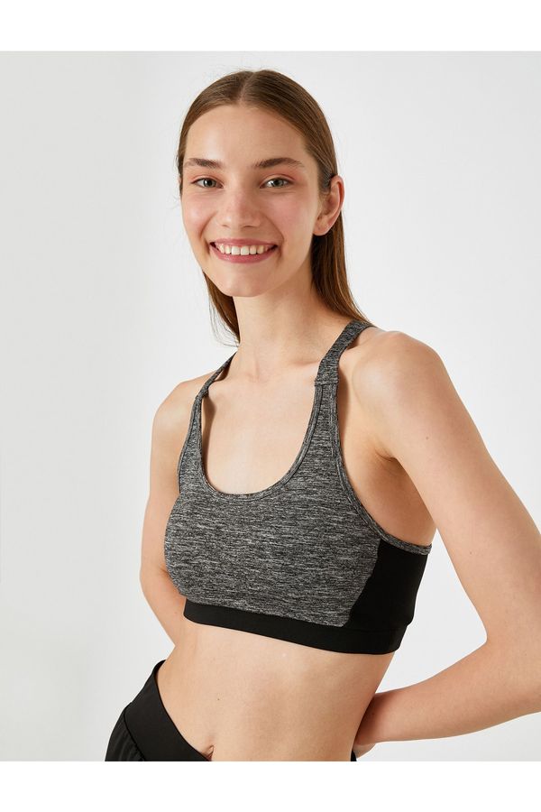 Koton Koton Sports Bra - Gray - Colorblock