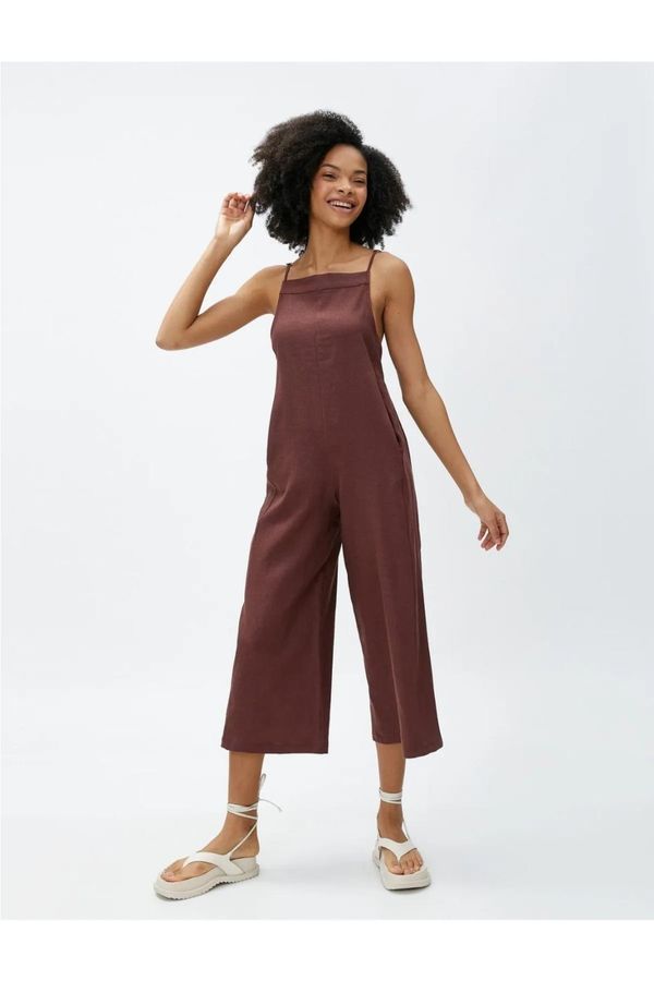 Koton Koton Square Collar Jumpsuit