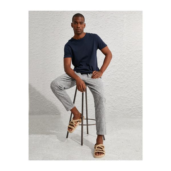 Koton Koton Straight Cut Linen Blend Chino Pants