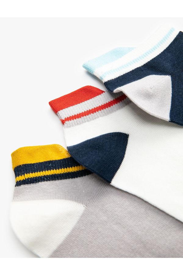 Koton Koton Striped 3-Pack Booties Socks Set