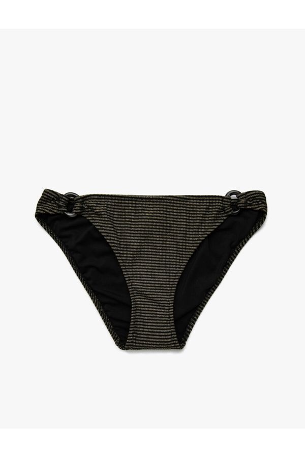 Koton Koton Striped Bikini Bottom Metallic Detail Buckle