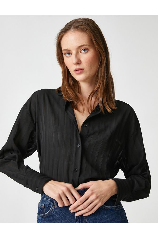 Koton Koton Striped Shirt Buttoned Long Sleeve