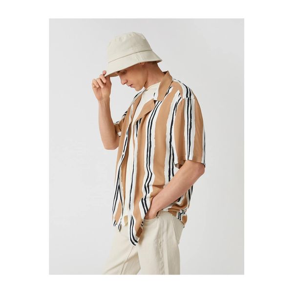 Koton Koton Striped Short Sleeve Shirt