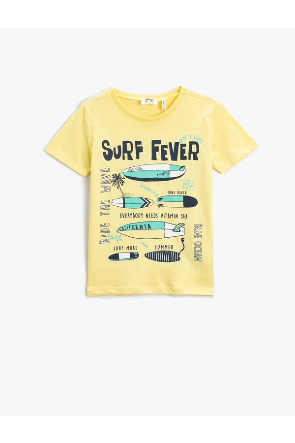 Koton Koton Surf Print Short Sleeve T-Shirt