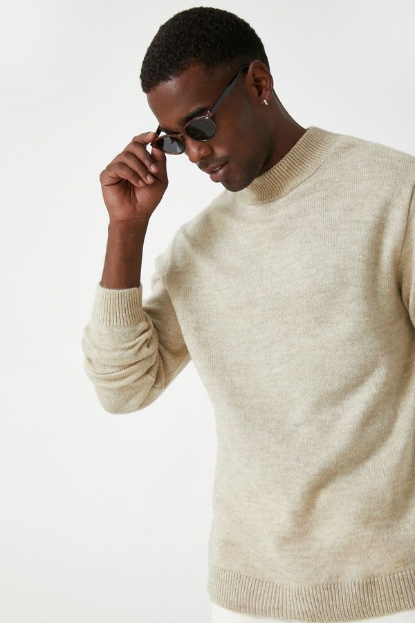 Koton Koton Sweater - Beige - Slim fit