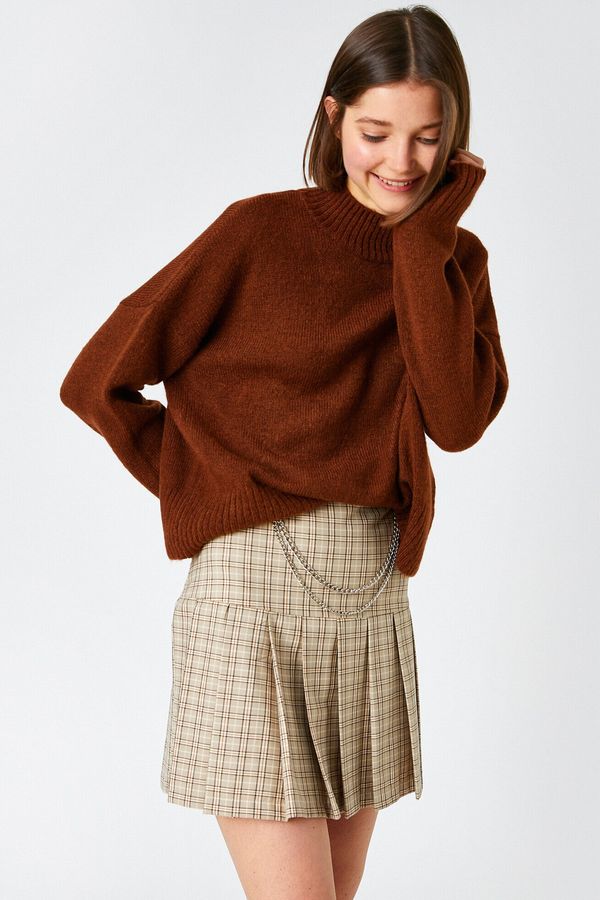 Koton Koton Sweater - Brown - Relaxed fit