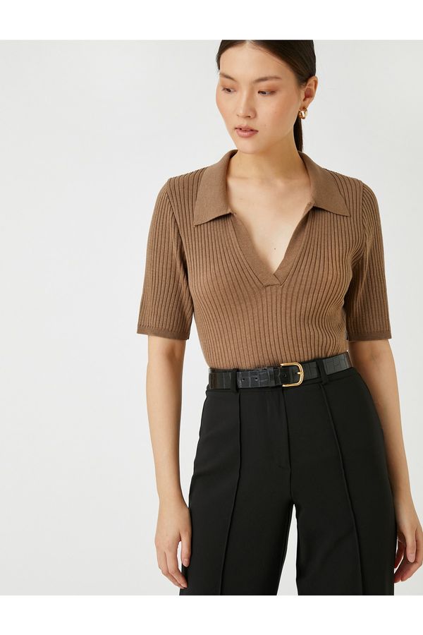 Koton Koton Sweater - Brown - Slim fit