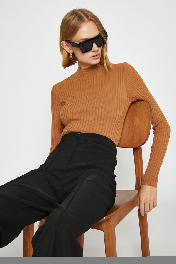 Koton Koton Sweater - Brown - Slim fit