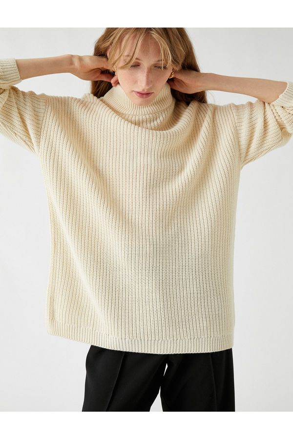 Koton Koton Sweater - Ecru - Regular fit