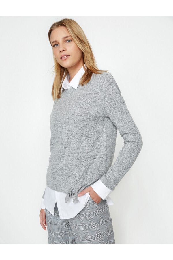 Koton Koton Sweater - Gray - Regular fit