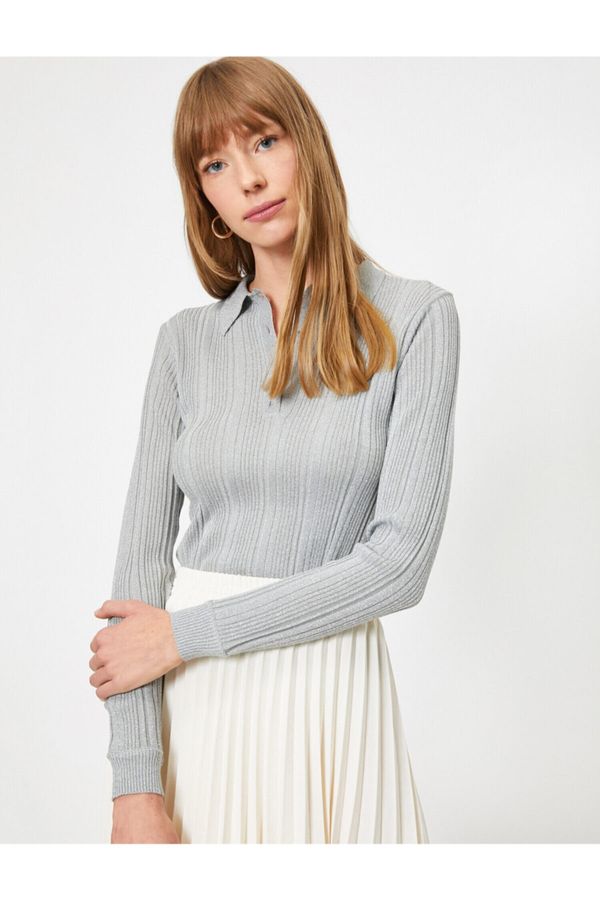 Koton Koton Sweater - Gray - Slim fit
