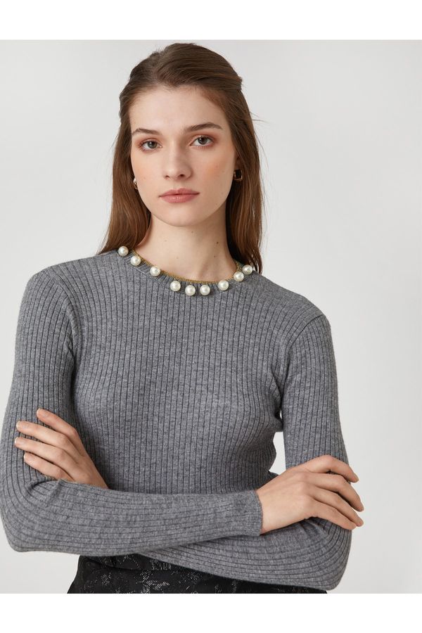 Koton Koton Sweater - Gray - Slim fit