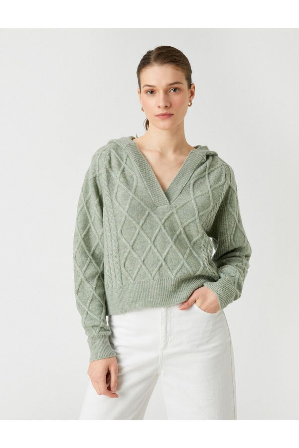 Koton Koton Sweater - Green - Relaxed