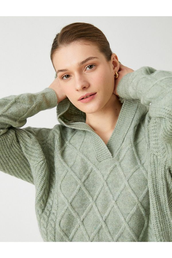 Koton Koton Sweater - Green - Relaxed fit