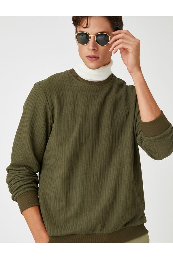 Koton Koton Sweater - Khaki - Regular fit